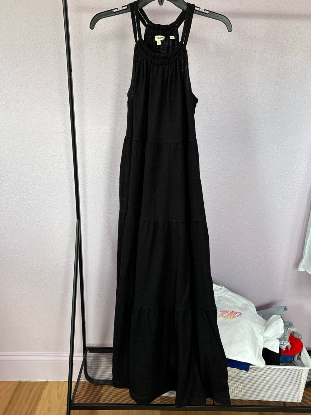 Black Tiered Halter Maxi Dress - Max Studio